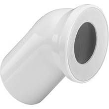 Cot de scurgere la 45˚ pentru vase WC din plastic alb - 101718 - Viega - Coturi si racorduri pentru vase WC